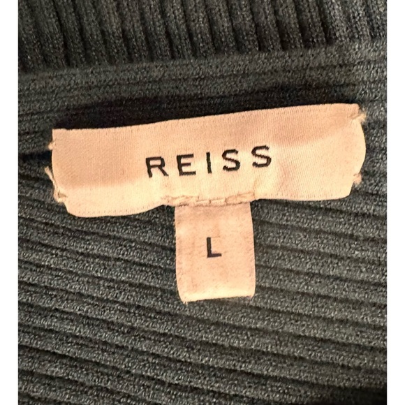 Sold ***Reiss Lara off the shoulder midi dress large green - Picture 6 of 6